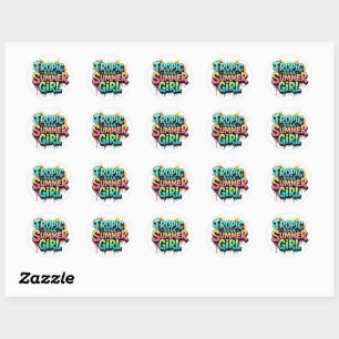 Tropic Soul Summer Girl Graffiti Sticker
