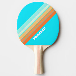 Tropic Splash Gestreepte met Naam Tafeltennisbatje
