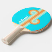 Tropic Splash Stripe Loop met naam Tafeltennisbatje (Voorkant Gekanteld)