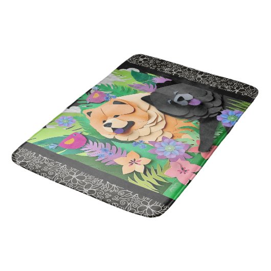 TROPIC TANGO rode zwarte chow Badmat (Gekanteld)