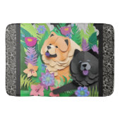 TROPIC TANGO rode zwarte chow Badmat (Voorkant)