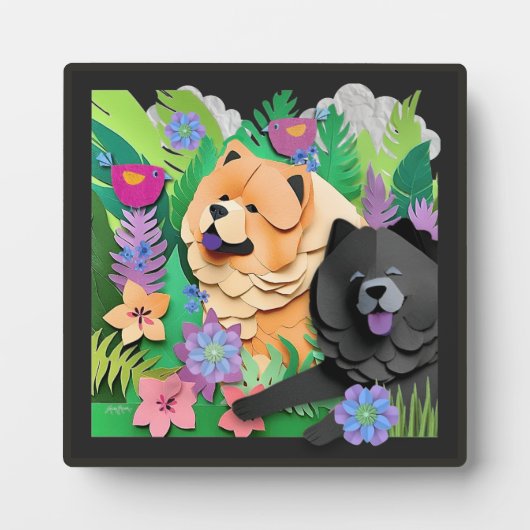 TROPIC TANGO rode zwarte chow Fotoplaat (Voorkant)