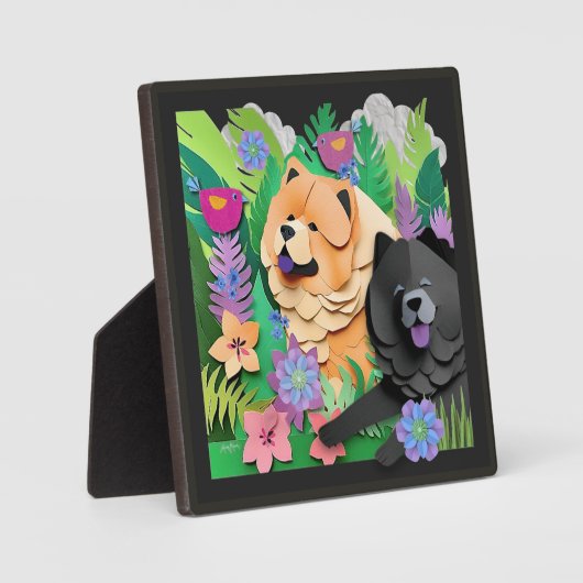 TROPIC TANGO rode zwarte chow Fotoplaat (Voorkant)