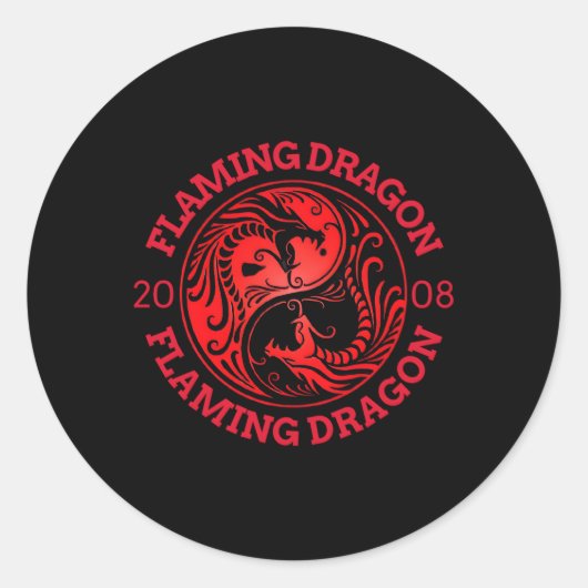 Tropic Thunder Film Flaming Dragon Films Ronde Sticker (Voorkant)
