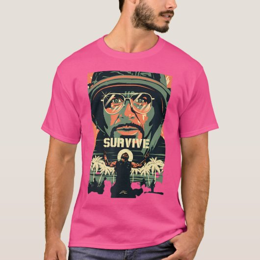 Tropic Thunder-film overleeft grappig T-shirt (Voorkant)