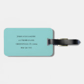 Tropic Turquoise Monogram Bagagelabels (Achterkant horizontaal)