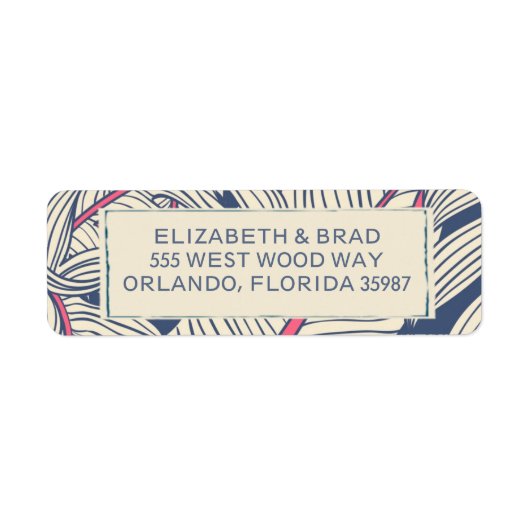 Tropic Vibes Hawaiian Island Beach Weddenschap Etiket (Voorkant)