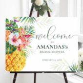 Tropica Ananas Vogels Bruiloft Welkomstbord Poster