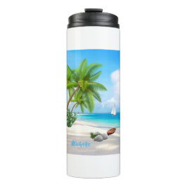 Tropica Beach Gepersonaliseerde Thermische Tumbler Thermosbeker