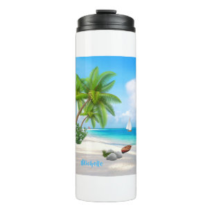 Tropica Beach Gepersonaliseerde Thermische Tumbler Thermosbeker