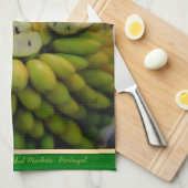 Tropica Fruits @ Funchal Markets Portugal Teatowel Theedoek (Quarter Fold)