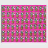 Tropica - Roze Cadeaupapier (Vlak)