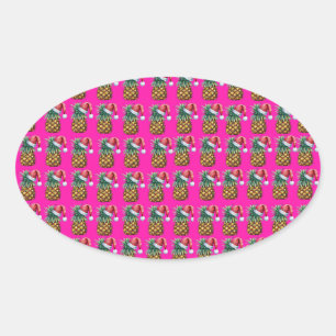 Tropica - Roze Ovale Sticker
