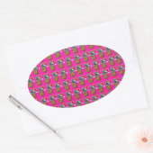 Tropica - Roze Ovale Sticker (Envelop)