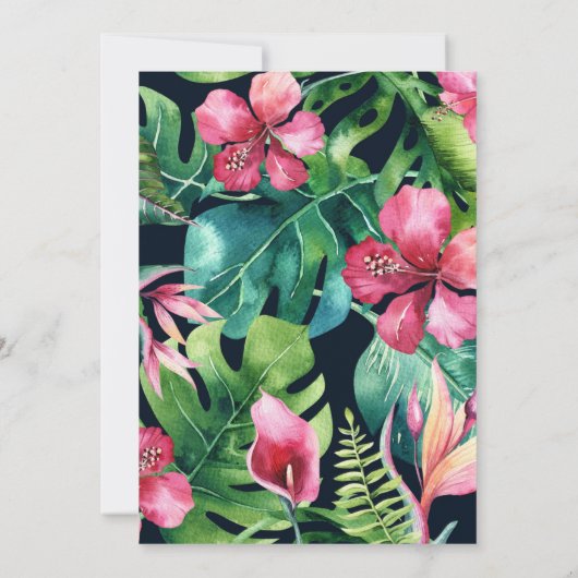 Tropical 1 One First 1st Birthday Party Invitation Kaart (Achterkant)