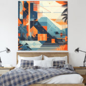 tropical abstract 001 canvas afdruk (Insitu (Slaapkamer))