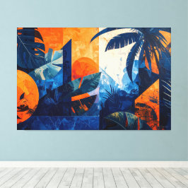 Tropical abstract 004 canvas afdruk