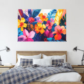Tropical abstract canvas afdruk (Insitu (Slaapkamer))