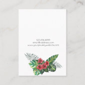 Tropical Accent Ketting Sieraden Display Kaart Visitekaartje (Achterkant)