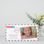 Tropical Airmail Vakantie Groeten Kaart (Staand voorkant)