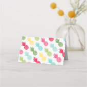 Tropical Aloha Ananas Bruiloft Vrijgezellenfeest Plaatskaartje (Achterkant)