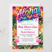 Tropical Aloha Baby Shower Luau  Kaart (Voorkant)