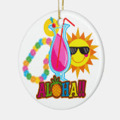 Tropical ALOHA Cocktail - SRF Keramisch Ornament (Links)