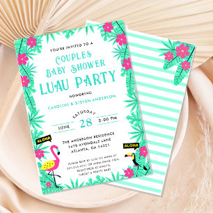 Tropical Aloha Couples Baby shower Luau Kaart