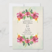 Tropical Aloha Flowers Botanical Vrijgezellenfeest Kaart (Voorkant)