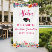 Tropical Aloha Luau Afstuderen 2024 Welkom Spandoek