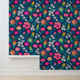 Tropical aloha print behang