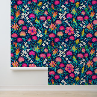 Tropical aloha print behang