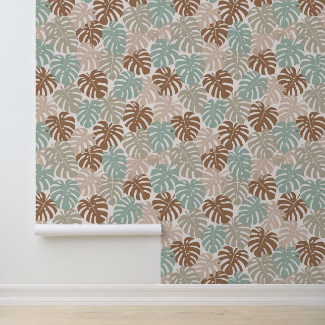 Tropical aloha print behang (Applicatie)