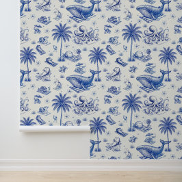 Tropical aloha print behang