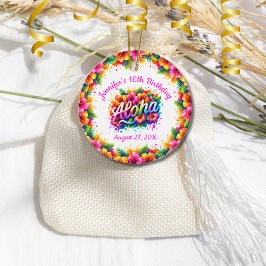 Tropical Alpha Hawaiian Verjaardag Luau Bedankjes Labels