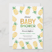 Tropical ananas Baby shower Invitation Kaart (Voorkant)