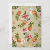 Tropical Ananas Beach Lights baby shower Kaart (Achterkant)