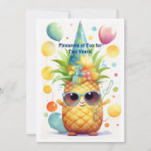 Tropical Ananas Jubileum Verjaardag Kaart (Voorkant)