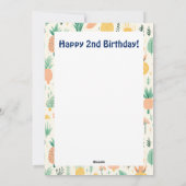 Tropical Ananas Jubileum Verjaardag Kaart (Achterkant)