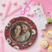 Tropical Anemones Accent Summer Wedding Papieren Bordje (Feest)