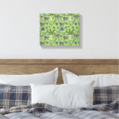 Tropical animals seamless pattern green and grey canvas afdruk (Insitu (Slaapkamer))