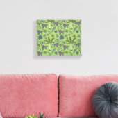 Tropical animals seamless pattern green and grey canvas afdruk (Insitu (Woonkamer))