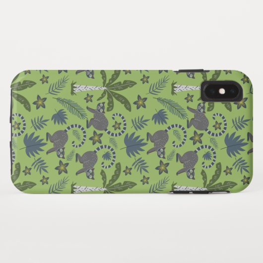 Tropical animals seamless pattern green and grey Case-Mate iPhone case (Achterkant (horizontaal))