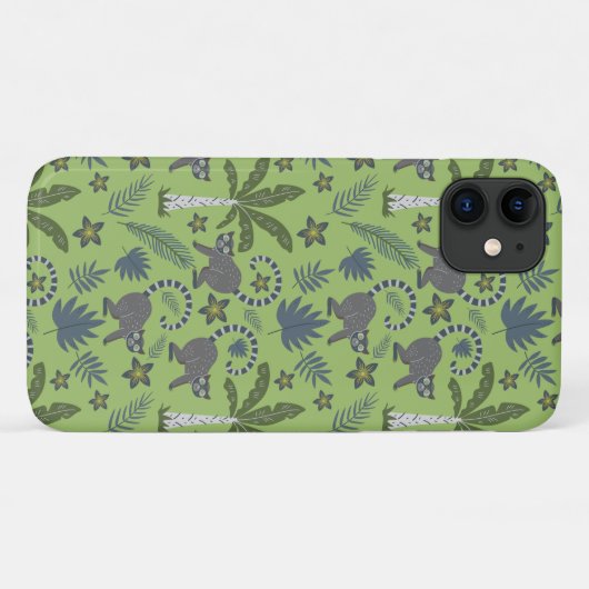 Tropical animals seamless pattern green and grey Case-Mate iPhone case (Achterkant (horizontaal))
