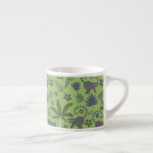 Tropical animals seamless pattern green and grey espresso kop (Rechts)