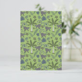 Tropical animals seamless pattern green and grey kaart (Staand voorkant)