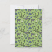 Tropical animals seamless pattern green and grey kaart (Achterkant)
