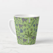 Tropical animals seamless pattern green and grey latte mok (Linkerhoek)