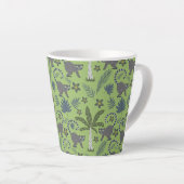 Tropical animals seamless pattern green and grey latte mok (Rechterhoek)