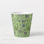 Tropical animals seamless pattern green and grey latte mok (Voorkant)